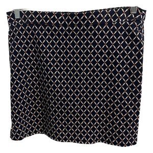 Rafaella Cute Navy & Orange Pull On Skirt. Geometric pattern. Size 6P